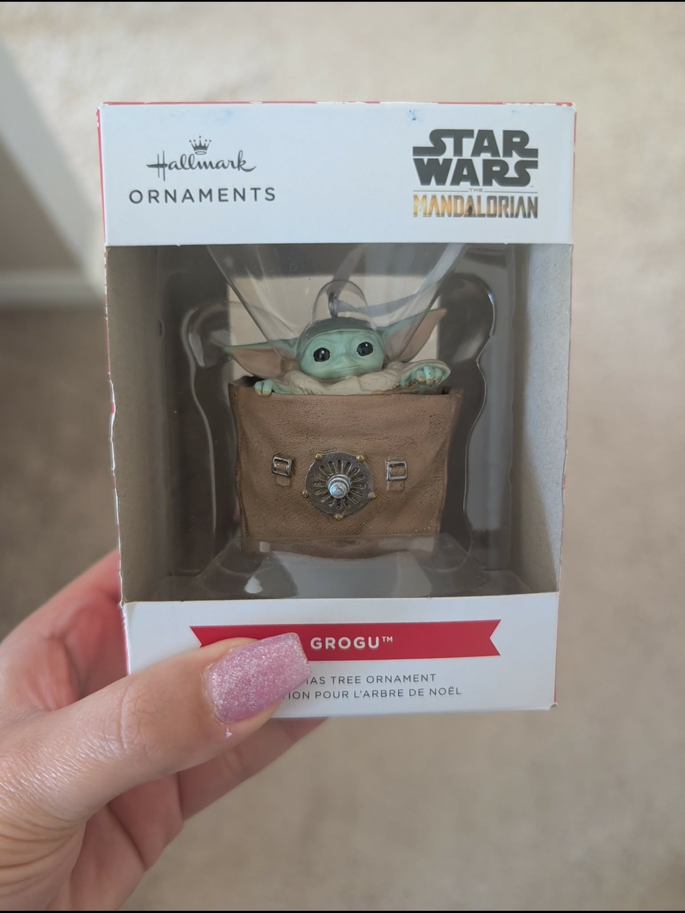 Hallmark Grogu Ornament - Green & Brown